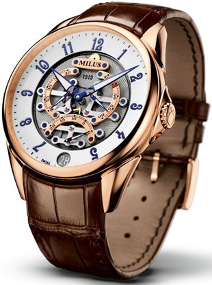Milus Tirion TriRetrograde Seconds Skeleton 1919 Watch Milus Tirion TriRetrograde Seconds Skeleton 1919 Watch