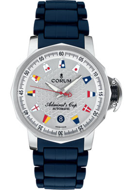 Corum Men's Admirals Cup Trophy Automatic Blue Rubber Strap 