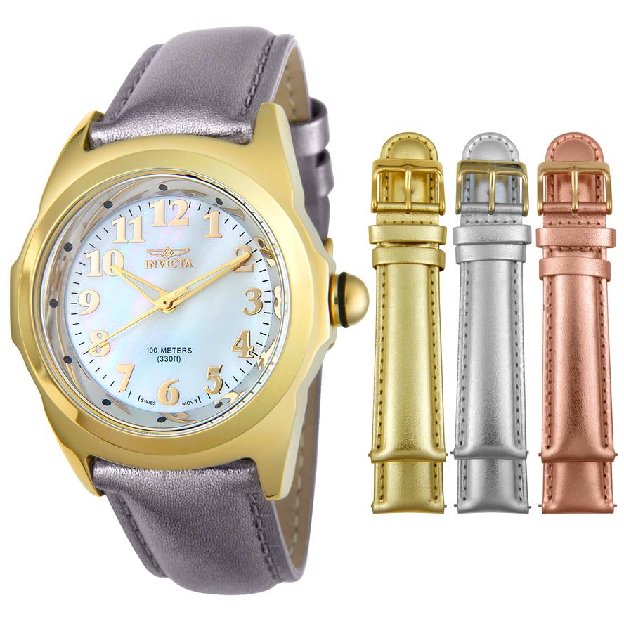 Invicta Lupah Metallic Leather 