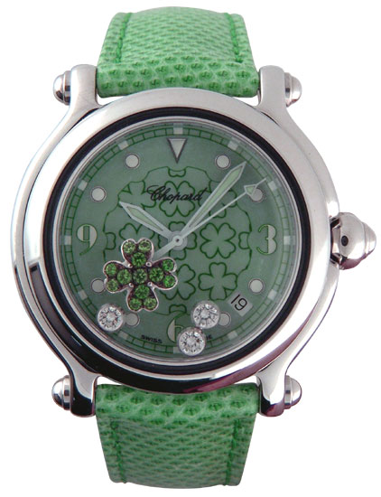 Chopard Happy Sport Diamond Emerald Clover Watch