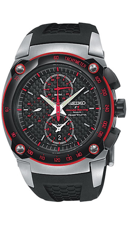 Seiko Black Sportura Men's Alarm Chronograph Watch Seiko Black Sportura Men's Alarm Chronograph Watch