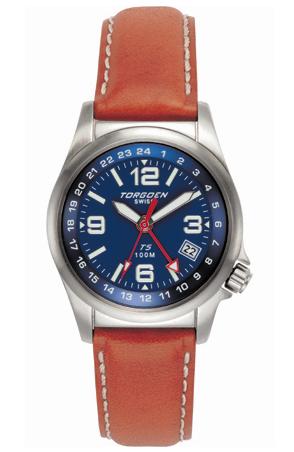 Torgoen Women's T5 12/24 Hour Stainless Watch