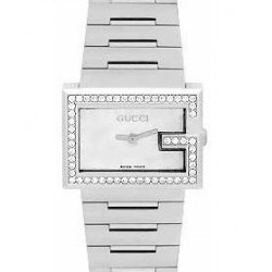 GUCCI 100 G-Rectangle Diamond Ladies Watch