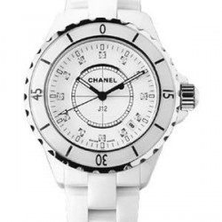 Chanel J12 Diamonds Ladies Date Quartz Ceramic