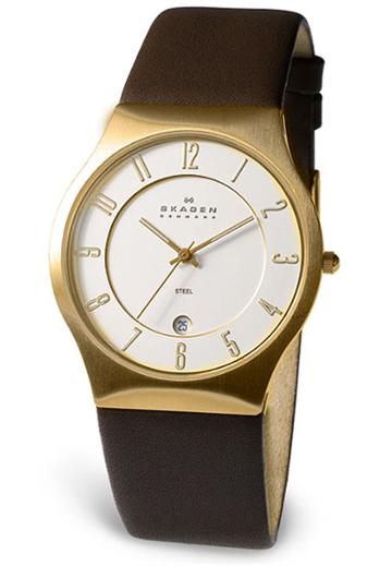Skagen 233XXLGL - Gold Brown