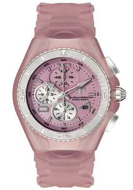Technomarine's Midsize Cruise Chronograph Light Pink Rubber Technomarine's Midsize Cruise Chronograph Light Pink Rubber