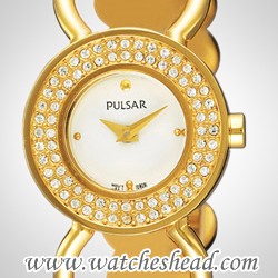 Pulsar Stainless Steel Gold Tone Watch - PEGD88